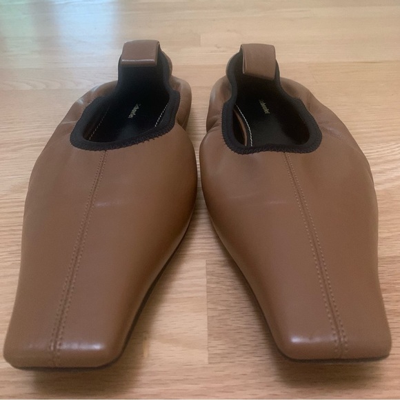 NIB PROENZA SCHOULER Kristie Ballet Flat Brown Square Toe Minimalist Neutral 41 - Picture 9 of 16